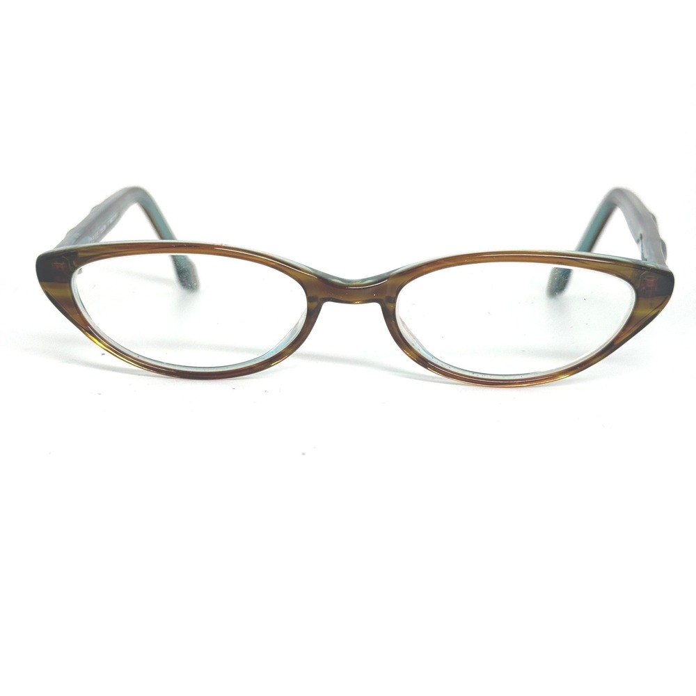 Bevel Rupee 3545 Eyeglasses Brown Tortoise Teal Cat Eye Frames 48-17 21874